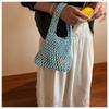 Hollow Knitted Handbag Summer New Solid Color Niche Design Fashionable Versatile Women's Bag