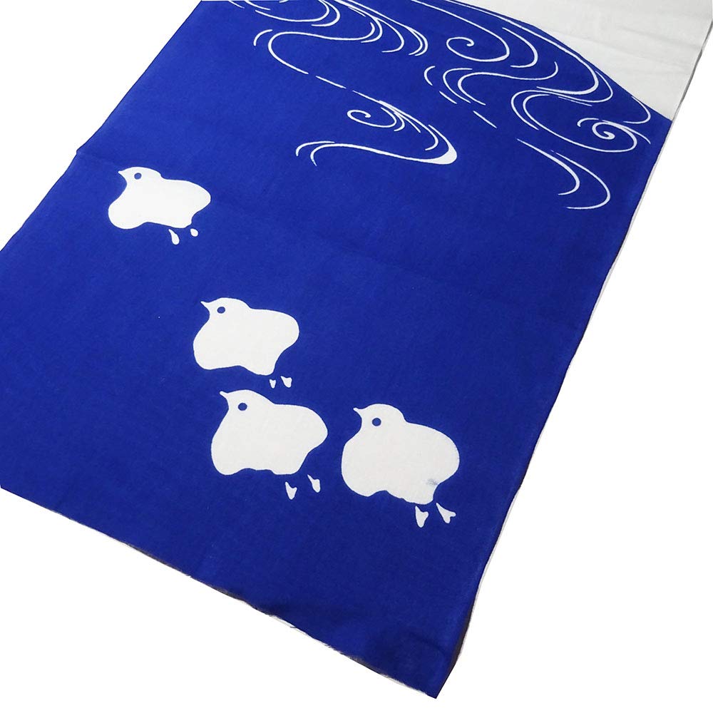 Geisodo Tenugui Flowing Water and Plover (Crimson) T-17