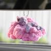 Katze Anhänger Rückspiegel Ornament 2D Katze wunderlichen Charme Auto Innen Auto Anhänger