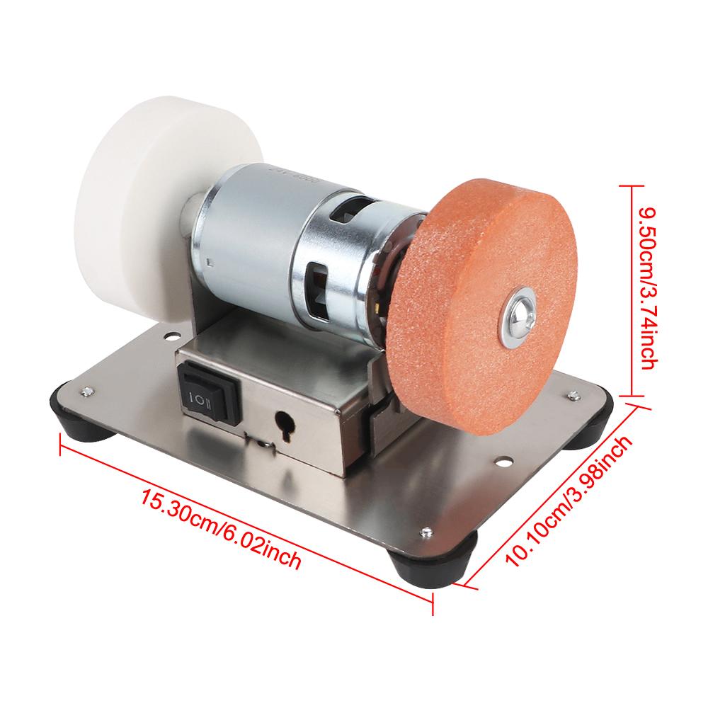 Double Grinder MachineArtifact Table Grinder Motor Electric Grinding Wheel Grindig Stone Micro Coarse and Fine Polishing Mini