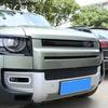 For Land Rover Defender 90 110 130 2020-2024 ABS Carbon Fiber Car Front Grille Trim Cover Car Accessories