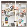 2-Pack Hat Rack For Wall And Door, Metal Hat Organizers For Baseball Caps Storage Hangers Strong Ball Cap Holder Black