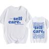 Men's Self Care Pattern Printed 100% Pure Cotton Short-sleeved T-shirt Heavy Spiritual Casual Hip-hop Streetwear