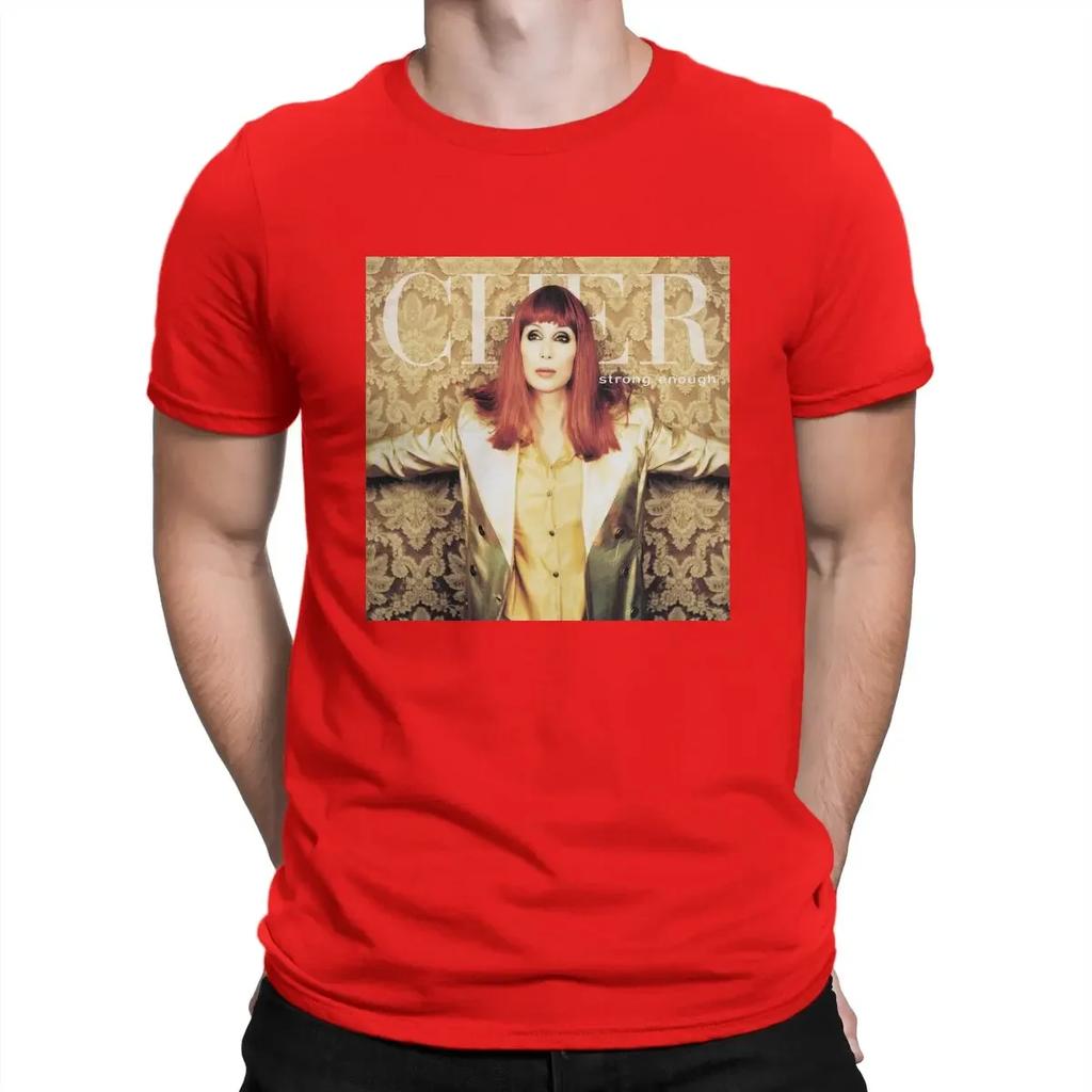 Distinctive Gift Clothes OutdoorWear C-Cher Singer Creative TShirt for Strong Enough Music Round Neck Pure Cotton T Shirt