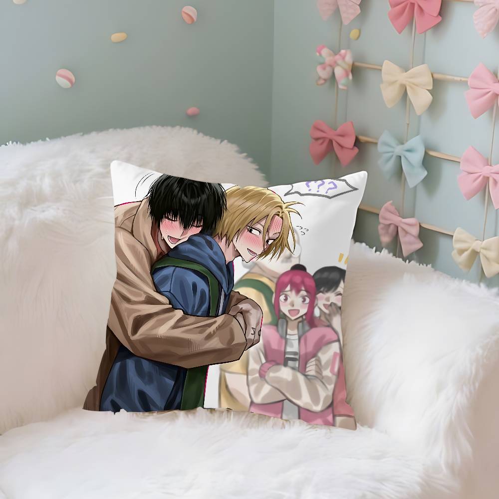 NNagumoand Shin Case Plush Fabric Soft Pillowcase Double Sided Print Cushion Cover Household Gifts