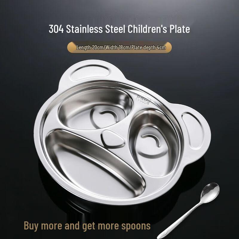 Children s 304 Stainless Steel Divided Dinner Plate