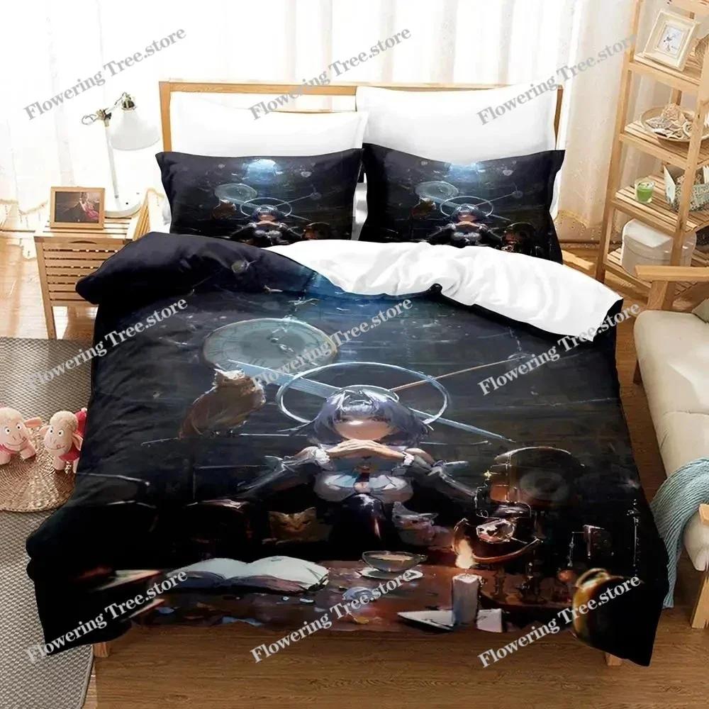 3D Print Anime Ouro Kronii Bedding Set Duvet Cover Bed Set Quilt Cover Pillowcase Comforter king Queen Size Boys Adult