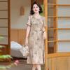 2025 New Chinese Style Summer Dress for Middle-Aged Women