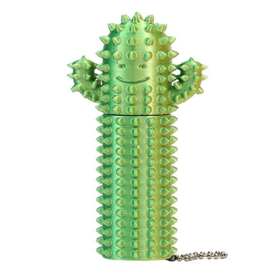 Stress Relief Spiky Cactus Fidget Toy Textured PLA Smiling Cactus Toy Portable Travel Cactus Pain Stimming Tool Sensory Toy