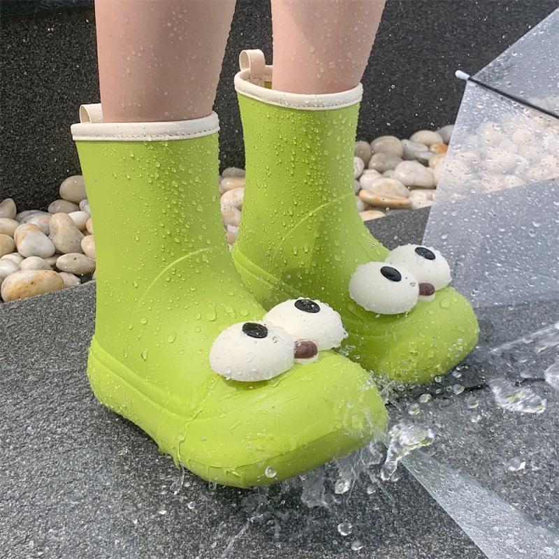 Youjian Cute Cartoon Women's Rain Boots - Non-slip & Waterproof for Outdoors