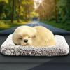 Plush Car Center Console Dog Figurines Simulation Purifies The Air Sleeping Dog Figurine Toy with Cloth Pad Deodorizes