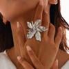 Creative Irregular Sector Shape Adjustable Ring for Women Trendy Gold Alloy Finger Rings Birthday Wedding Jewelry
