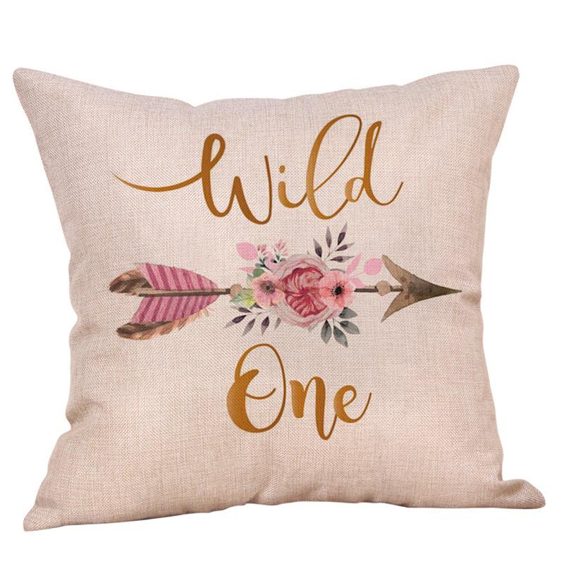 Arrow Feather Pattern Pillowcase: Stylish Sofa & Car Cushion Decor