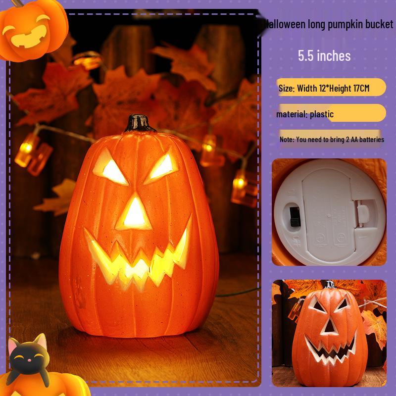 Lanterne citrouille à LED pour décoration d'Halloween, idéale pour les fêtes et événements