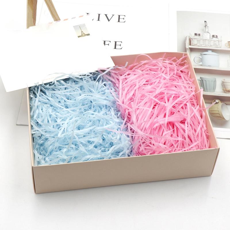 50G Colorful Lafite Grass Shredded Crinkle Paper Raffia Diy Gift Boxes Filler Birthday Wedding Gift Box Wrapping Packing Filling