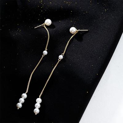 New Pearl Ear Cables, One Two-wear Ear Cable Long Earrings for Women, Fashionable Korean Ear Decorations