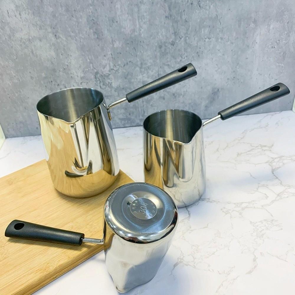 Cafetière Professionnelle en Acier Inoxydable Casserole pour Faire Fondre le Chocolat Pichet Mousseur à Lait Usage Domestique