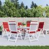 High Back Chair Cushions 6 Pcs Red Oxford Fabric