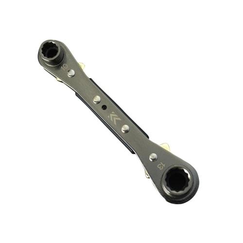 Fujiya Plate Ratchet Wrench, Black and Gold, 146mm, FRS-11-BG