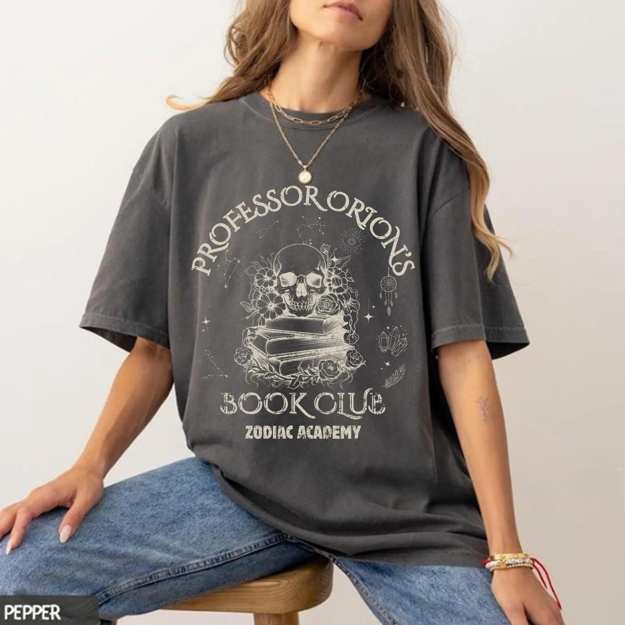 

2026 Summer Retro Womens Professor Orions Book Club TShirt Unisex Cotton and Breathable Short Sleeve Oversized Loose Casual S