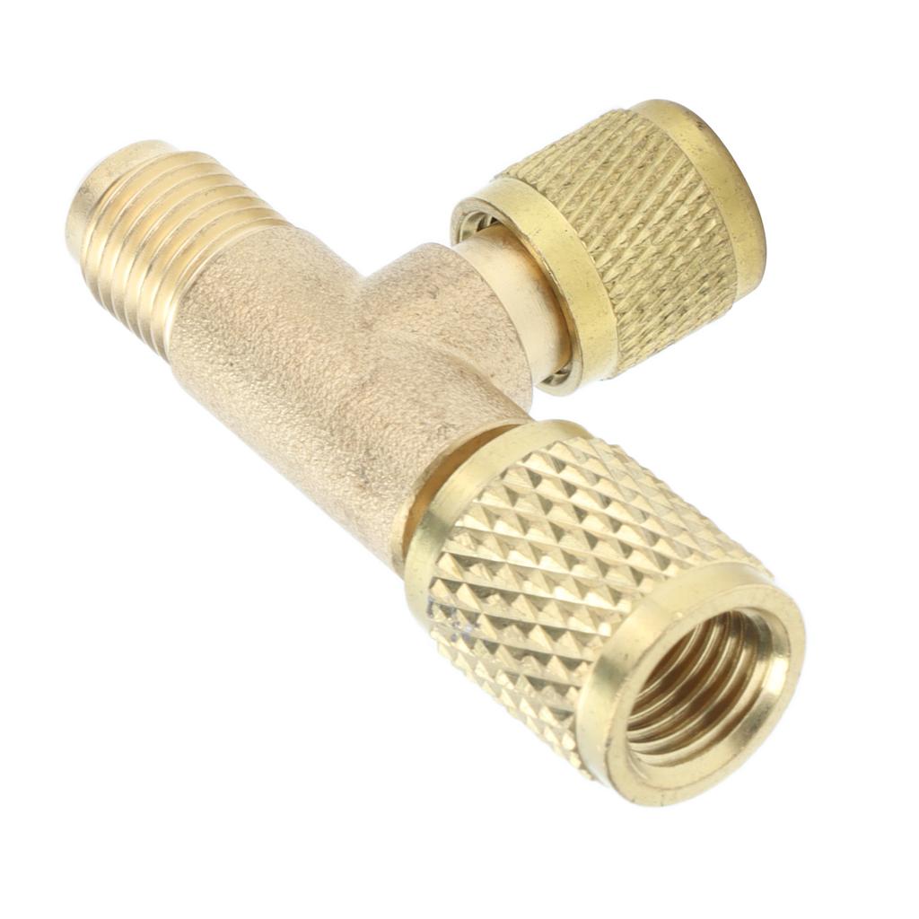 1 4SAE Auslassventil Klimaanlagen Kälte Ladegerät Adapterventil für R22 R12 R134