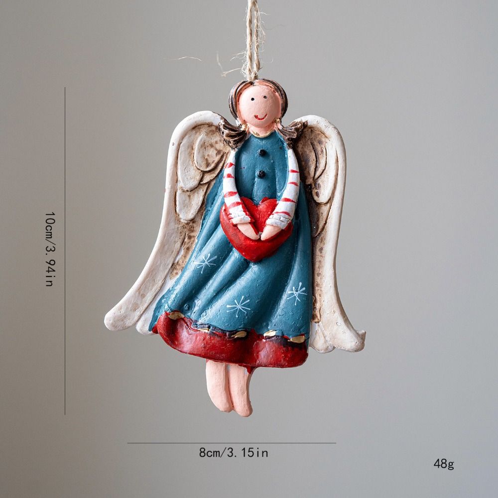 Cute Vintage Angel Hanging Decor Fantasy Resin Xmas Angel Girl Pendant Cartoon DIY Crafts Angel Girl Pendant 2025 Navidad Decor