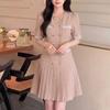 ZANZEA Women Casual Round Neck Short Sleeve Elegant Pleated Dress