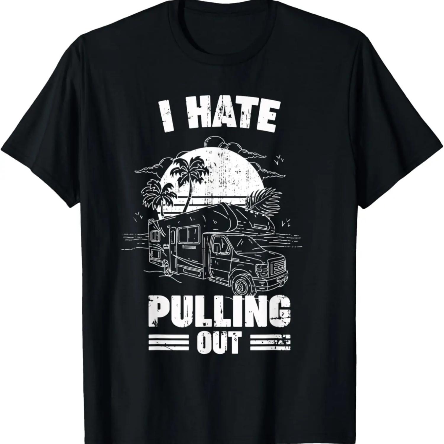 

I Hate Pulling Out Retro Outdoor Camping Travel T-Shirt XXXXXL чорний