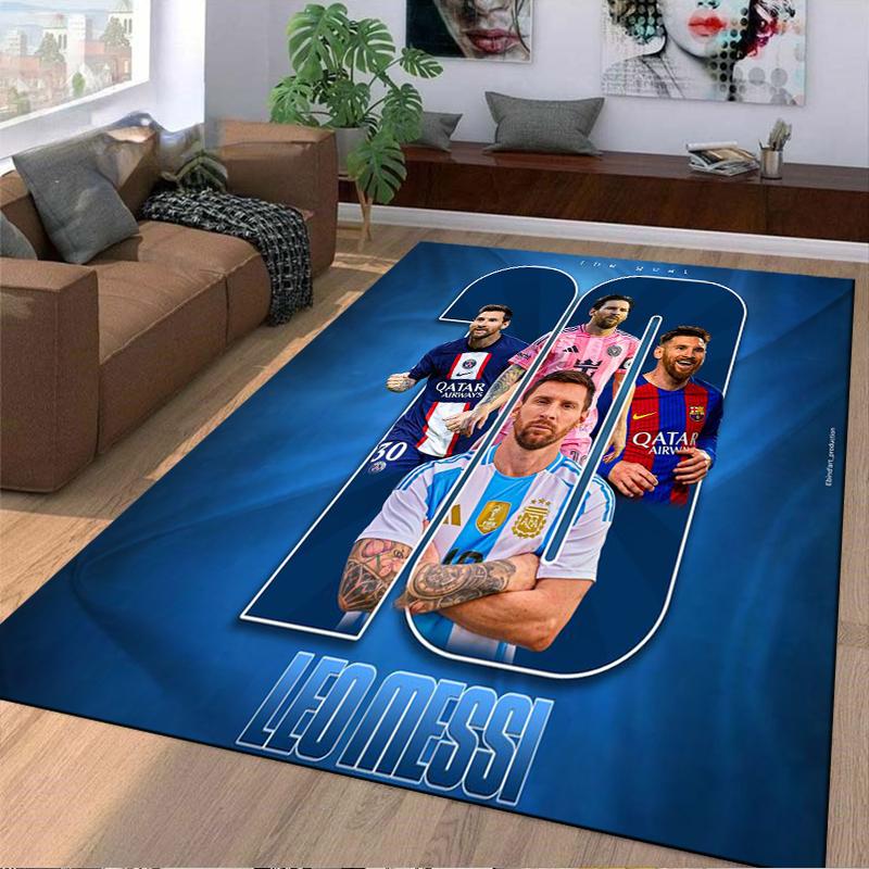 Soccer Star Print carpet Designed floor mat, suitable as a non-slip mat for the living room or bedroom sofa