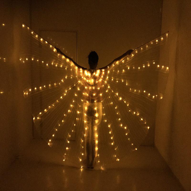 Siying LED Luminous Butterfly Wings Cloak - Adult Colorful Fluorescent Props for Performances