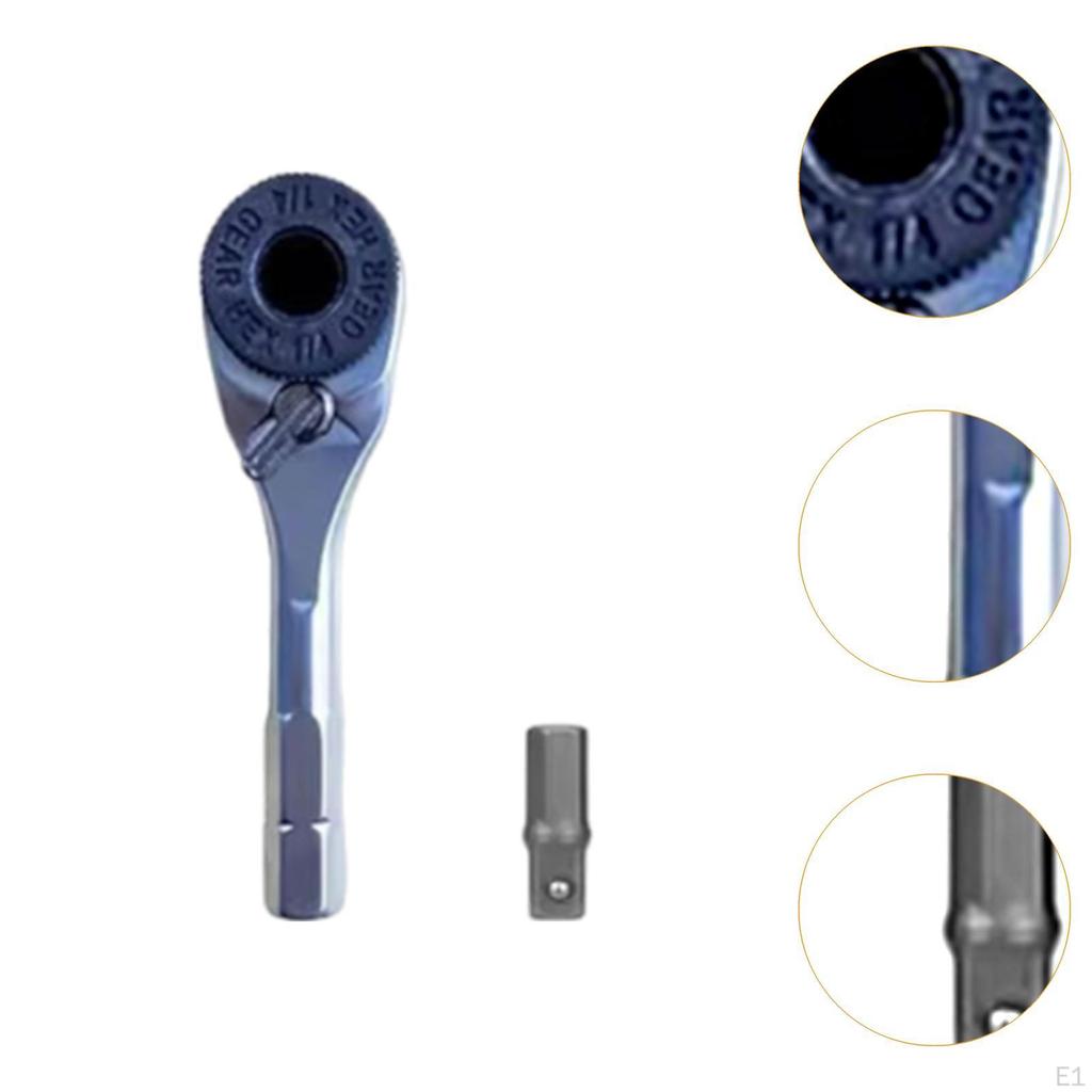 Sechskant-Ratschenschlüssel Doppelte Richtung Ergonomischer Griff Multifunktional Kompakt Robust