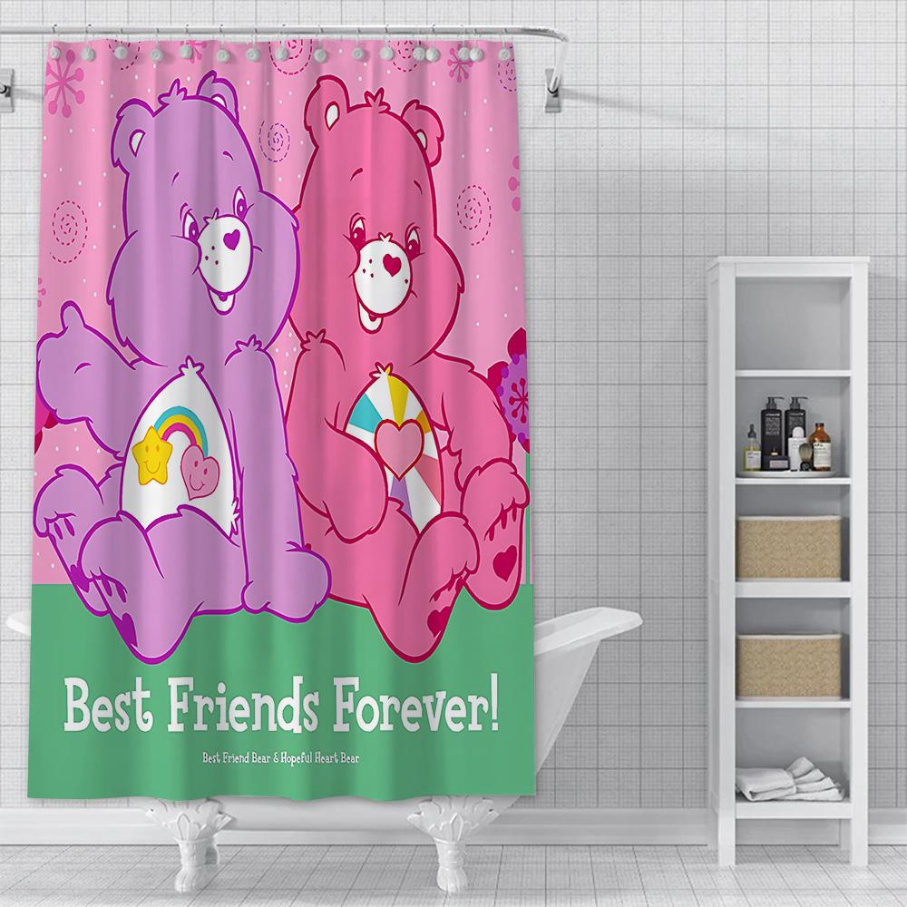 Care Rears Shower Curtain Waterproof Polyester Fabric Paint Colorful Bath Curtains Home Bathroom Decor Curtain With Hook