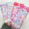 4pcs Kawaii Hello Kitty Epoxy Crystal Decals - Animation Design Mini Relief Waterproof Decals for Korean Pop Photocard Phone Case Mug Decor