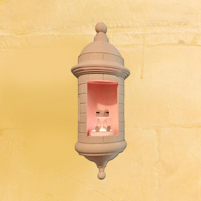 Puerto Rico Themed Coqui Frogs Wall Light Handmade Plastic Sentries Box Design Ambients Glows Perfect For Home Decors Gift