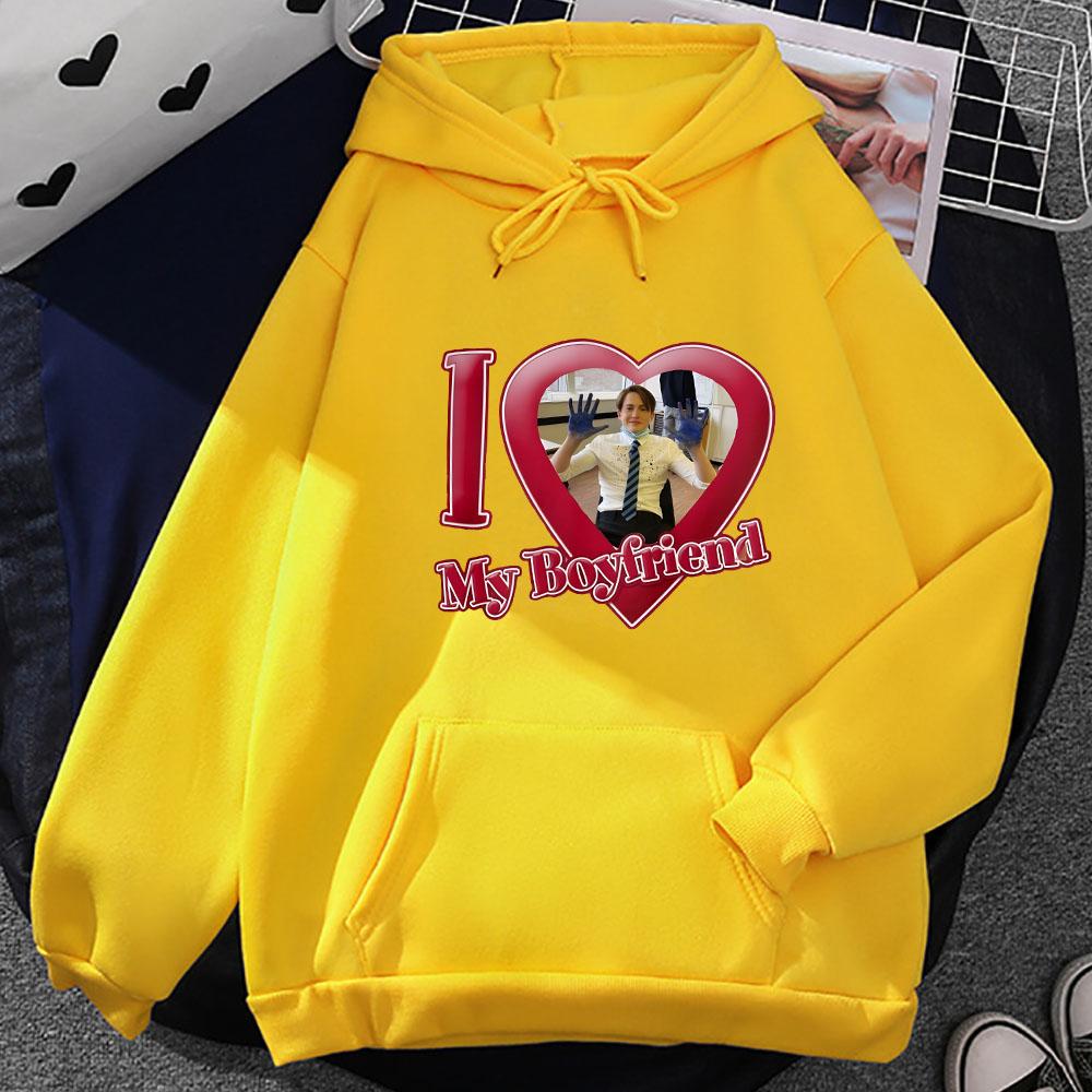 I Love My Boy Friend Kit Connor Sweatshirts Winter Fleece Hoodies with Pocket Clothing Streetwear Men Tracksuit Sudaderas