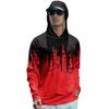 Men's Lapel Printed Single Breasted Pocket Long Sleeve Casual Sports T-Shirt
