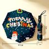 Christmas Greetings 8 Ribs 3Fold Black Glue Uv Protection Umbrella Sun Protection Rainproof Compact Folding Umbrella For Travel Daily Use C923440
