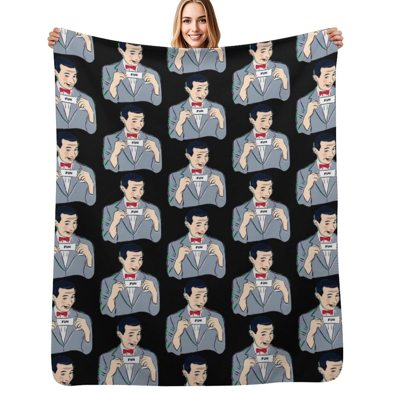 Peewee Herman Throw Blanket Multi Use Warm Blanket for Living Room Bedroom Size: 75*100cm, Weight: 230 GSM