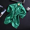 90cm Solid Colors Neckerchief Hijab Scarf For Women Soft Satin Headband Hair Scarves Female Square Shawls Head Scarfs For Ladies