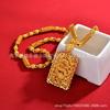 Dragon Head Bamboo Necklace - Men's Gold-Plated, Long-Lasting Color Retention, Cloth Texture, Domineering Chain Design