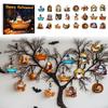 Ghost Countdown Calendar 2025 24 Days 2D Acrylic Reading Ghost Ornament Advent 2025 Spooky Charm For Kids Bookshelf Wall Window