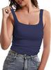 Women's Summer Square Neck Sleeveless Tank Top - Stylish Design