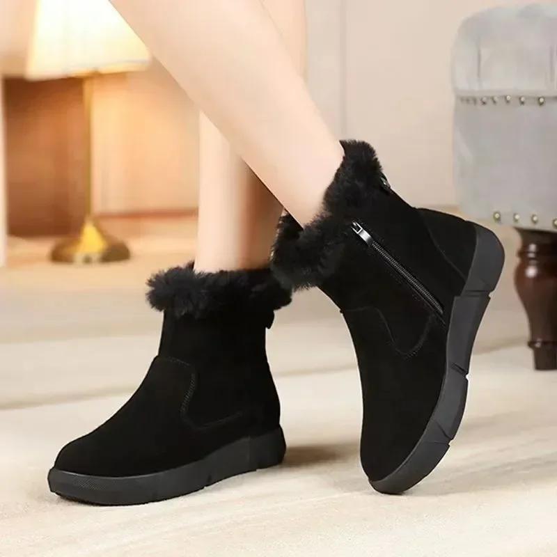 

Fashion Padded Female Ankle Shoes Plus Warm Elegant and Fashion Designer Ladies Booties Snow Boots Luxury Lamb Sale Protective Work 39 35