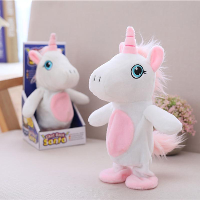 Electric Talking Walk Learn To Talk Unicorn Horse Smart Animal Doll Children's Baby Plush Toy