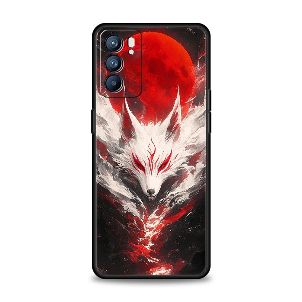 Red Fox Phone Case For Oppo Reno 13 12 11 10 7 F Find X5 X6 A98 A80 A79 A78 A57 A54 A31 A17 Pro 5G Soft TPU Cover Fundas Capas