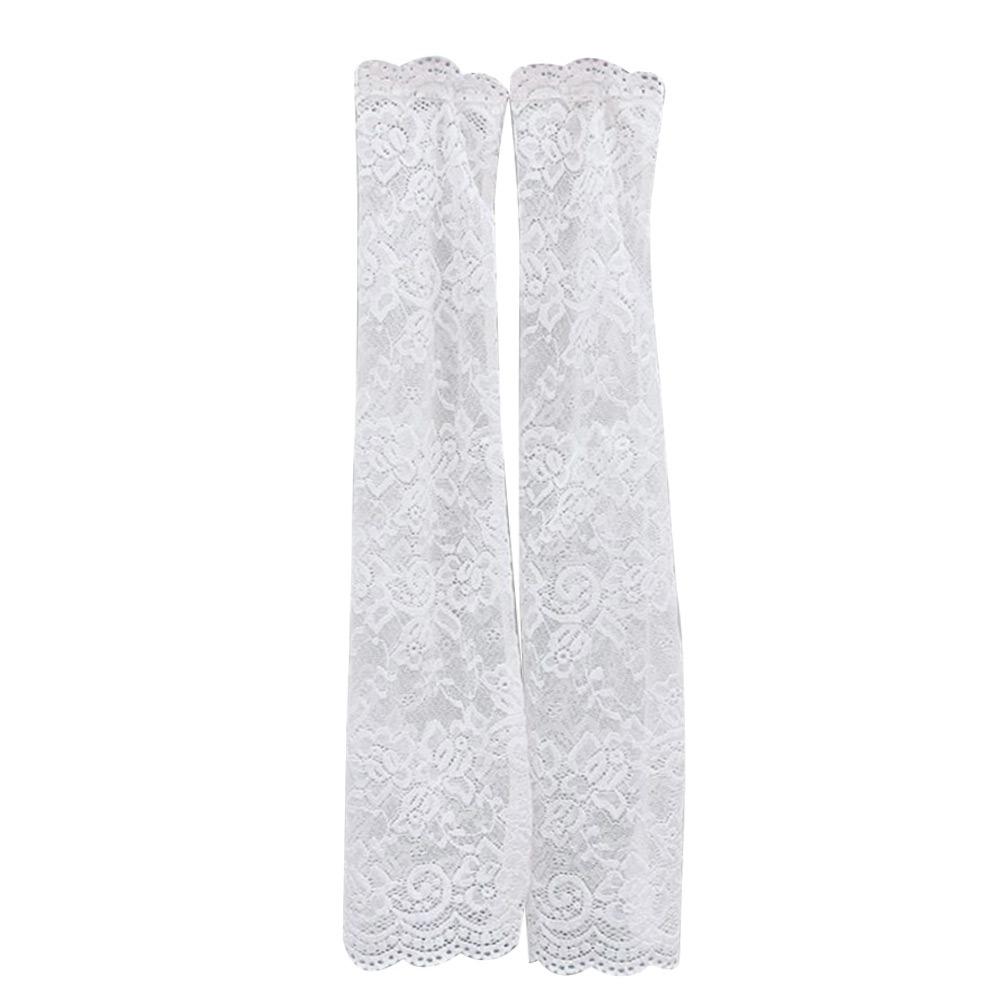 1Pair Lace Summer Arm Sleeves Anti-Sun Protection Arm Cover for Driving Running Basketball Football Golf