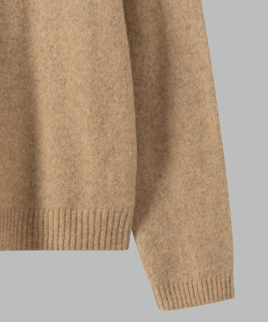 NONBLANK Mohair Crop Collar Knit_Beige