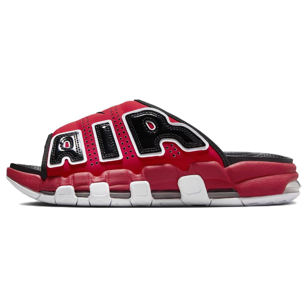 Nike Air More Uptempo Slide Bulls Men Sneakers Red University-Red Black FJ6036-600