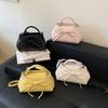 Korean Spliced Armpit Tote Bag for Women 2026 Simple Gentle Sweet Bow Female Shoulder Bag Fashionable Versatile Crossbody Bag