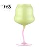 Bicchiere Tazza Calice Curvo con Base a Piede, Tazza Onda, Bicchieri Decorativi Creativi per Cocktail, Tazza con Base a Spirale Novità Strumento Calice da Bar per Vino Cocktail